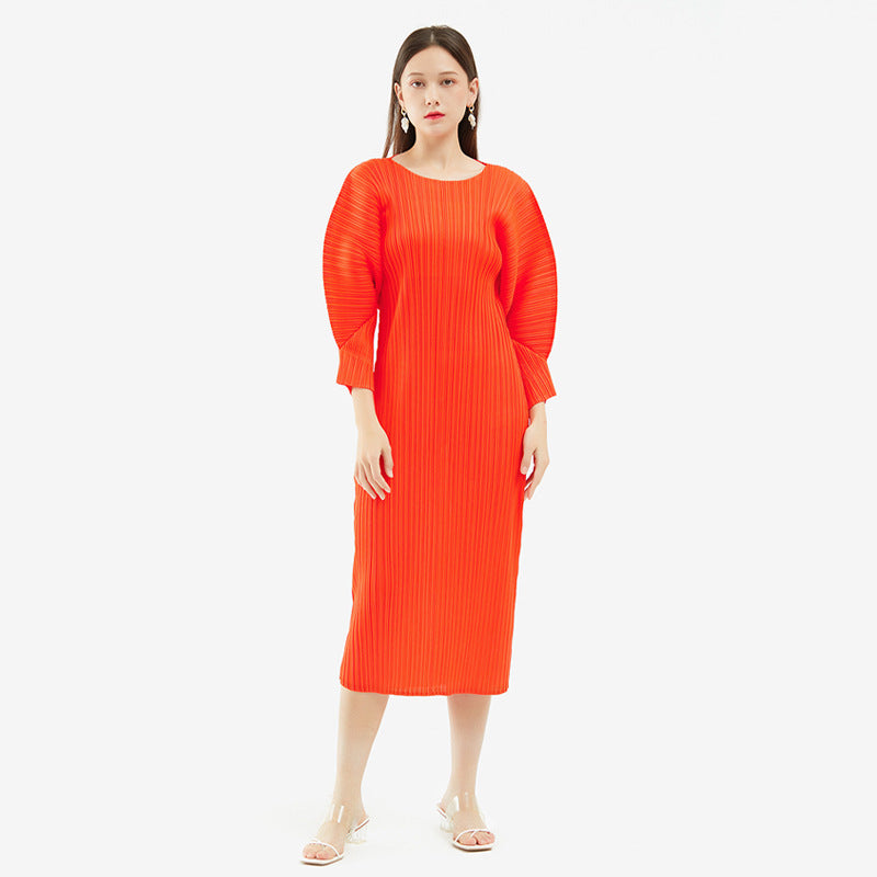2024 Spring Casual Long Sleeve A-Line Dress for Women