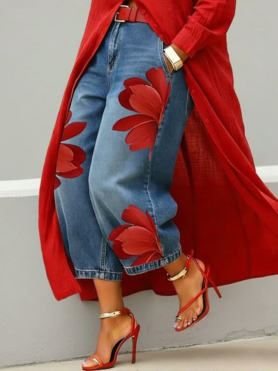 Straight-leg jeans