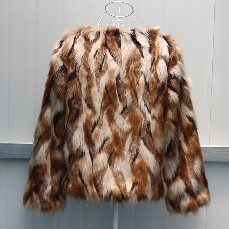 Chic Faux Fox Short Jacket
