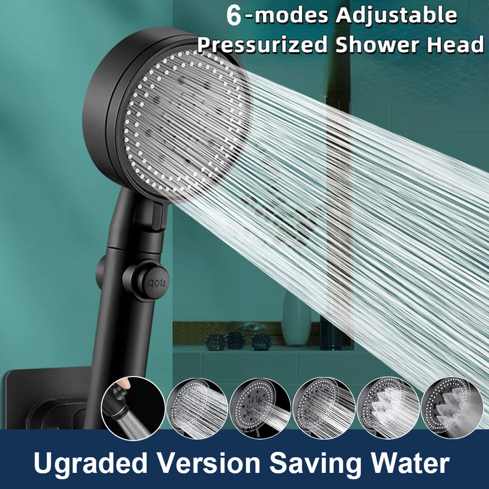 5-Mode Adjustable High-Pressure Eco-Friendly Shower Head