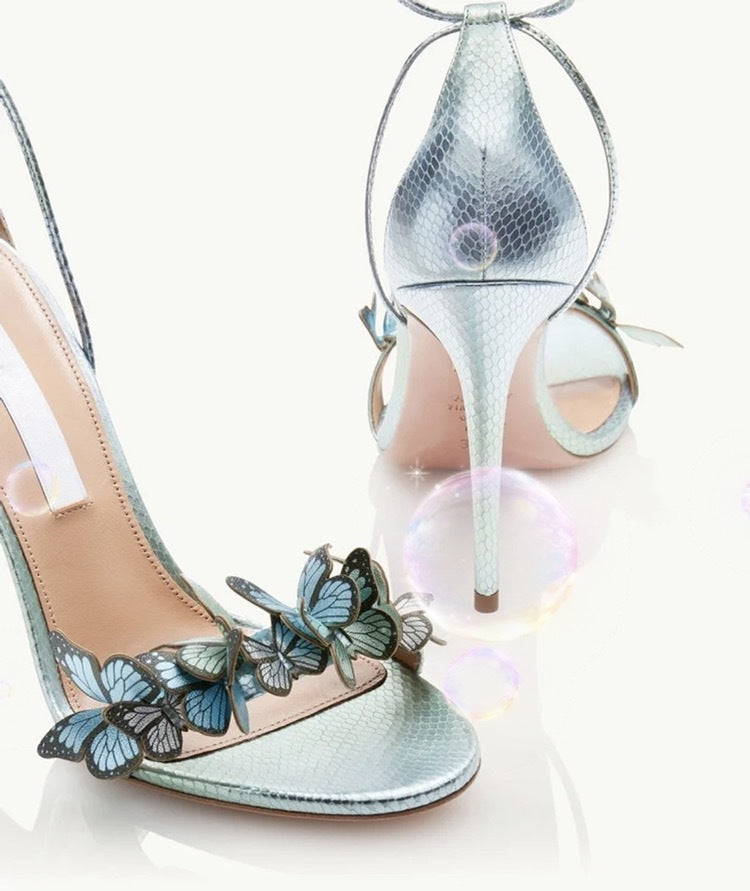 LUXE Strap butterfly high heels