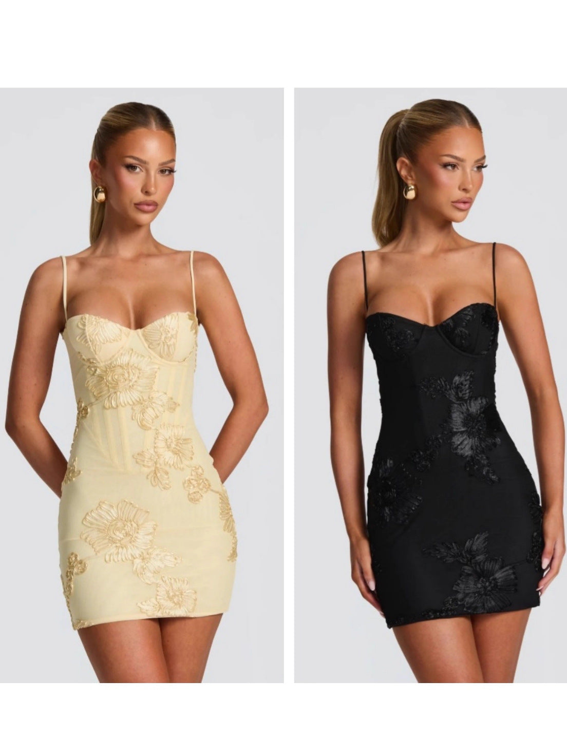 LUXURY Women's V-Neck Backless Floral Dress