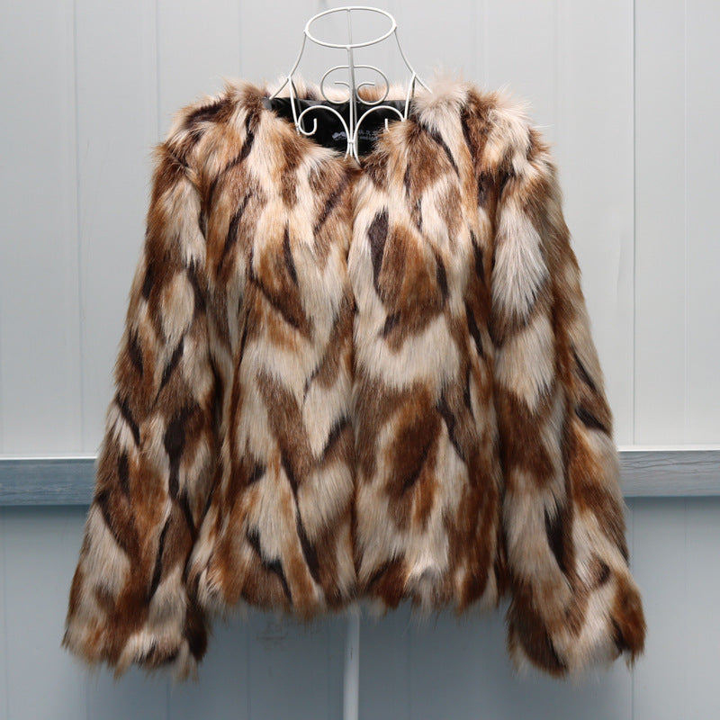 Chic Faux Fox Short Jacket