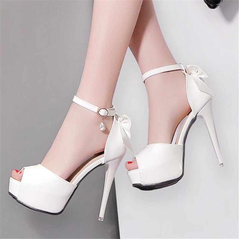 LUXURY Open-Toe Bow Stiletto Heels