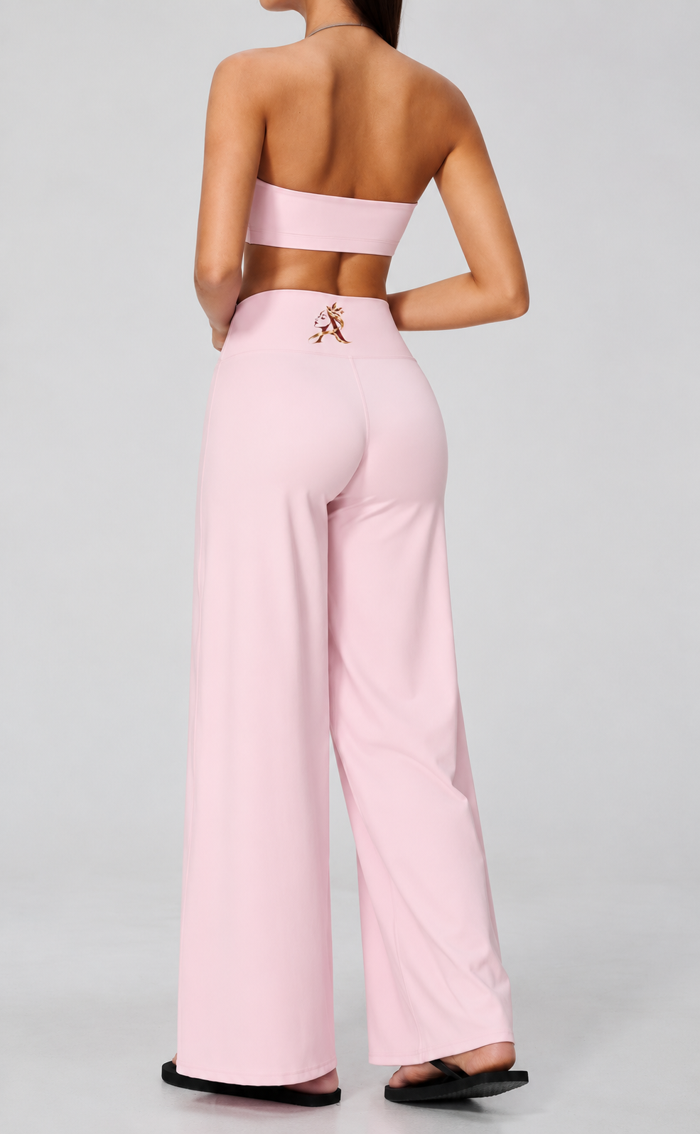 Halter-style cropped activewear top