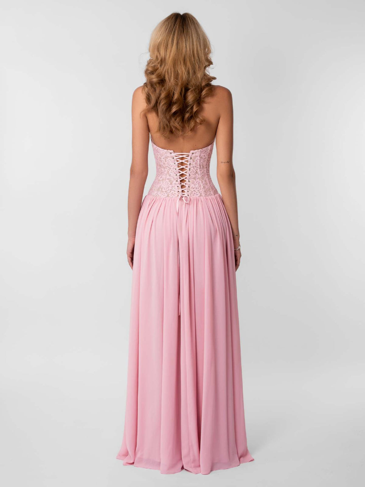 LUXURY AURA Womens Lace Ruched Bodycon Maxi Dress Deep V Neck Sleeveless Formal Evening Gown
