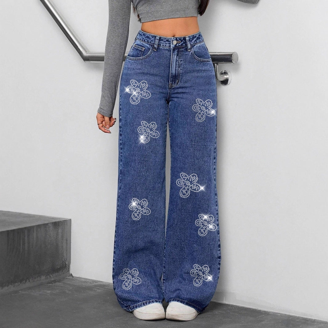 Loose straight-leg pants