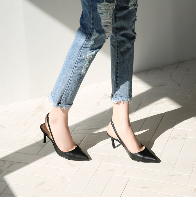 Sleek Microfiber Pointed Heels