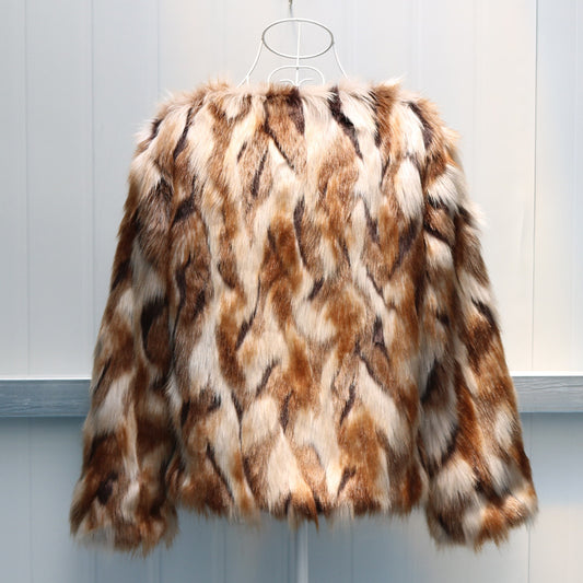 Chic Faux Fox Short Jacket