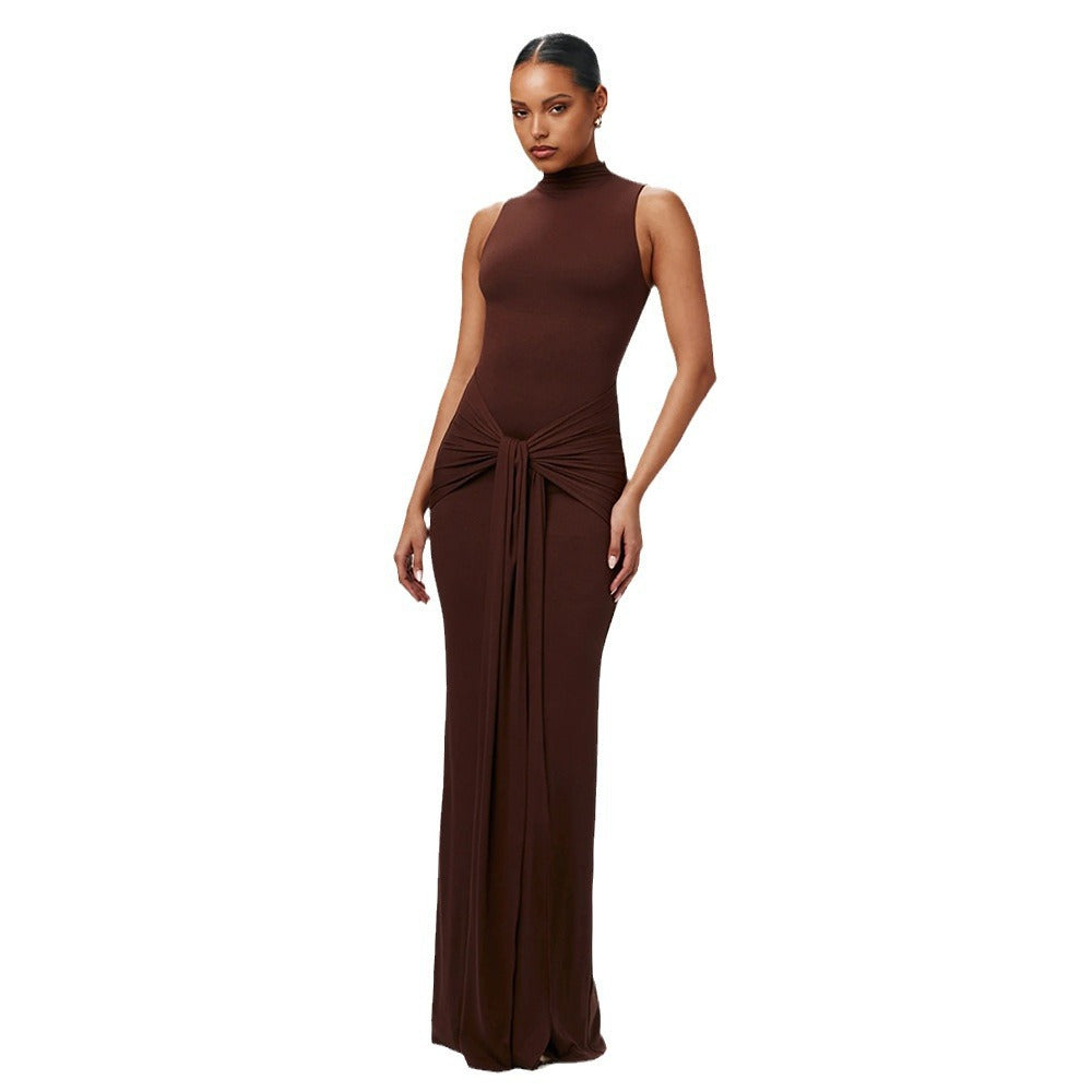 LUXURY AURA Sleeveless Strap Slim Fit Dress