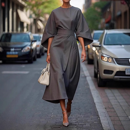 Elegant Batwing Waist-Tight Dress