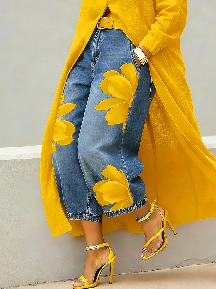 Straight-leg jeans