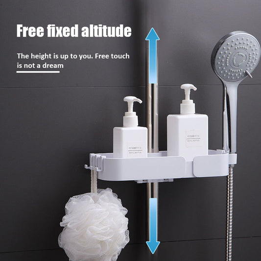 Bathroom Shower Bar Tray Lifting Bracket Storage