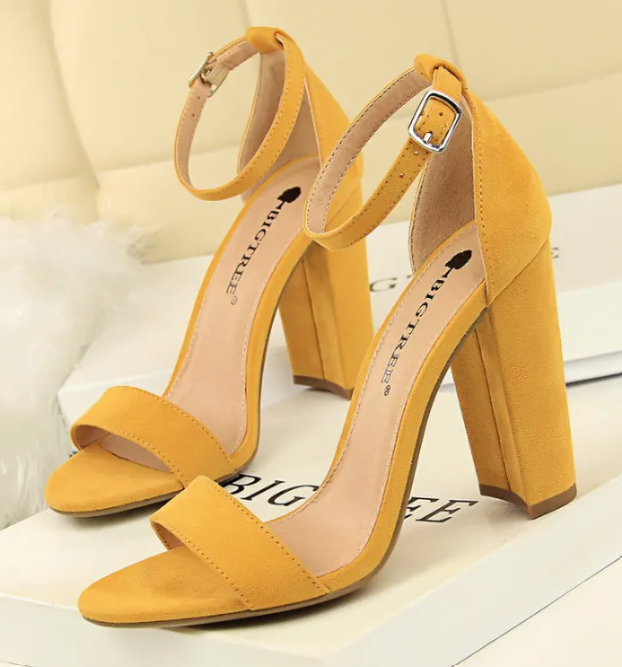 Chic Strappy High Heels - Purple Pink