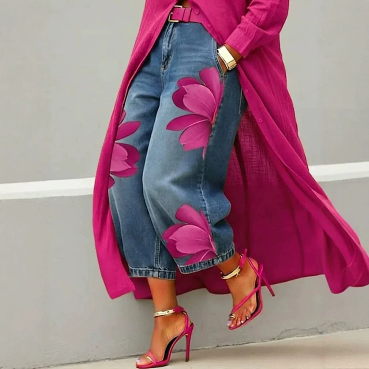 Straight-leg jeans