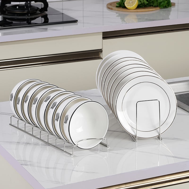 Sleek Stainless Dish Organizer