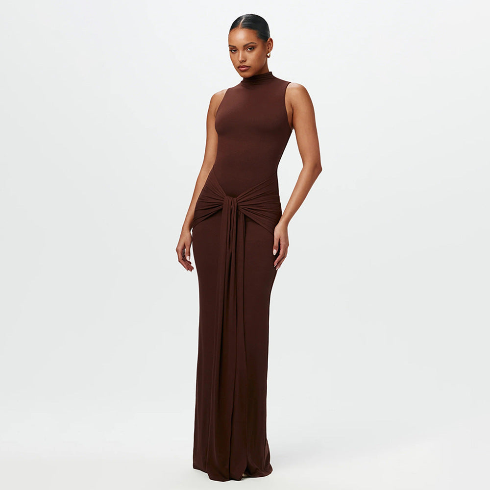 LUXURY AURA Sleeveless Strap Slim Fit Dress