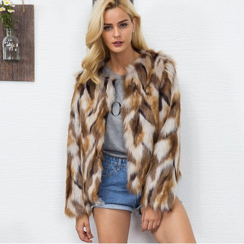 Chic Faux Fox Short Jacket