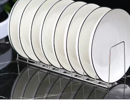 Sleek Stainless Dish Organizer