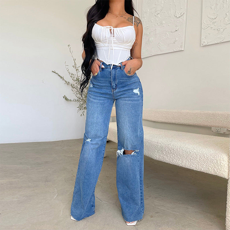 European-style comfortable wide-leg pants