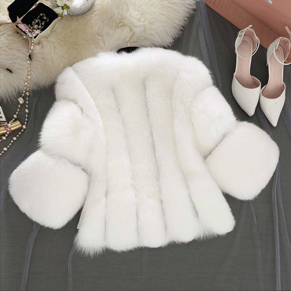 Chic Faux Fur Short Jacket for Women