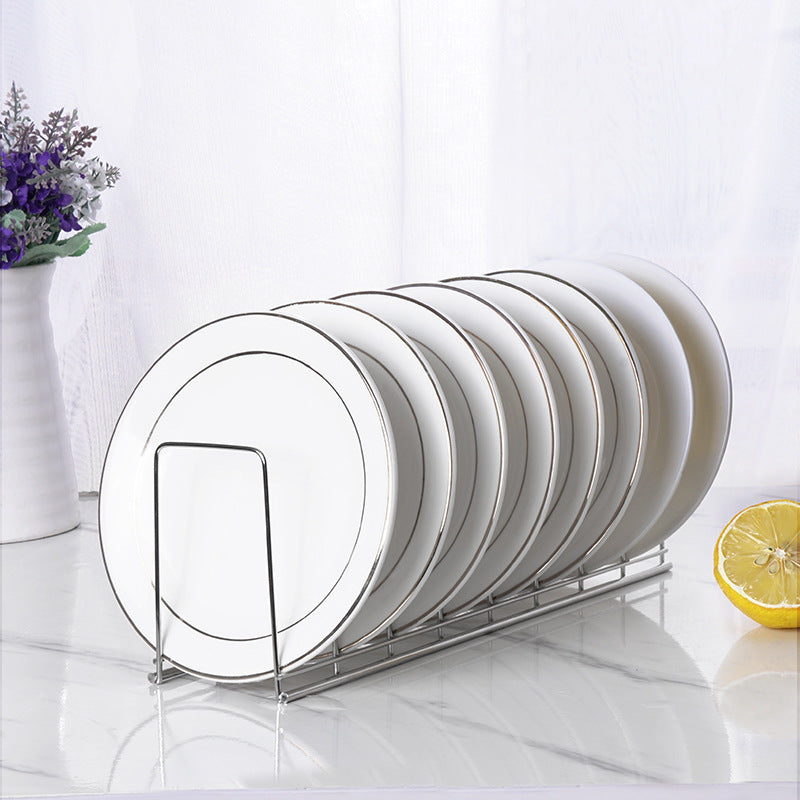 Sleek Stainless Dish Organizer
