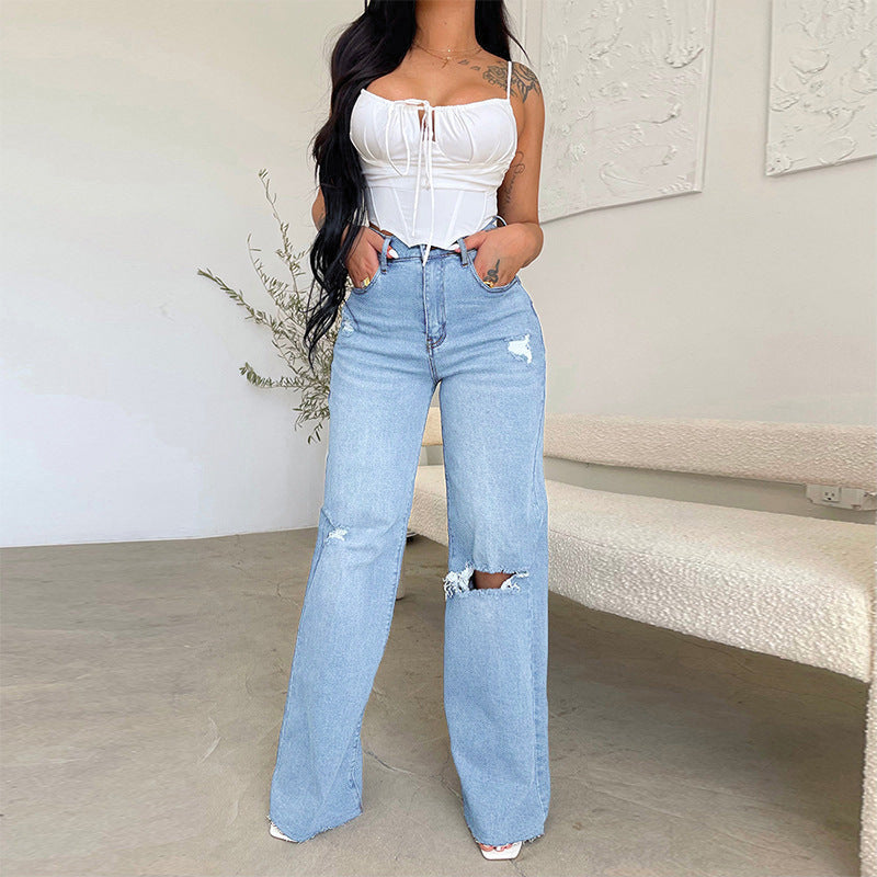 European-style comfortable wide-leg pants