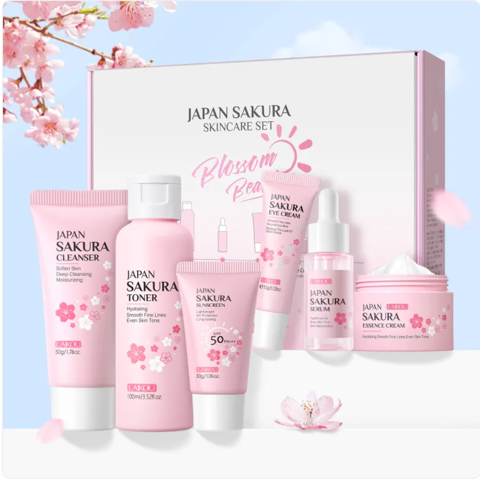 Cherry Blossom Skin Care 6-Piece Set