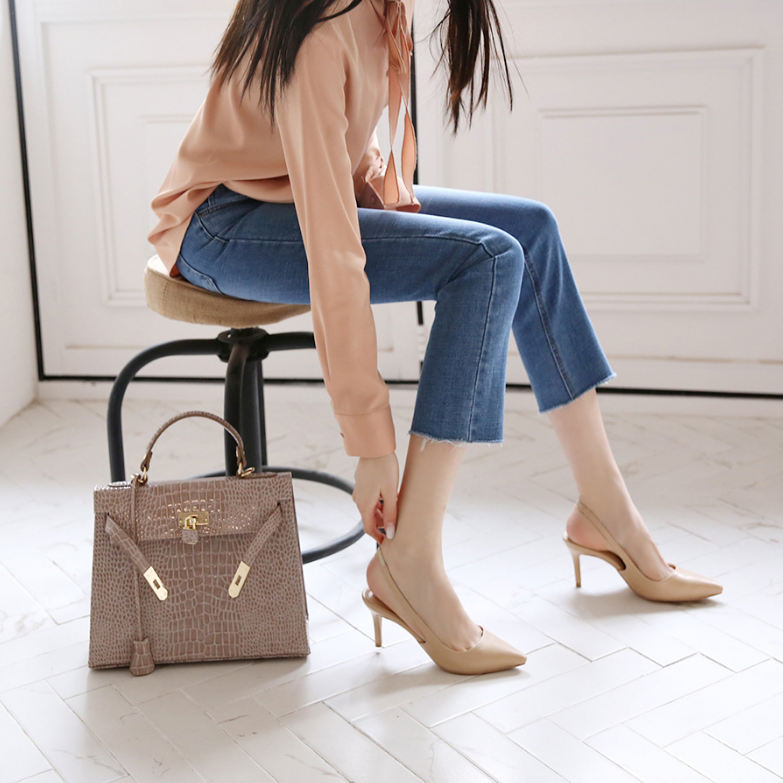Sleek Microfiber Pointed Heels