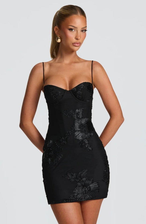LUXURY Women's V-Neck Backless Floral Dress