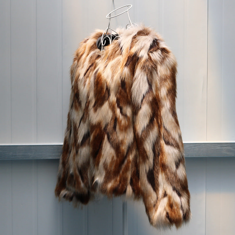 Chic Faux Fox Short Jacket