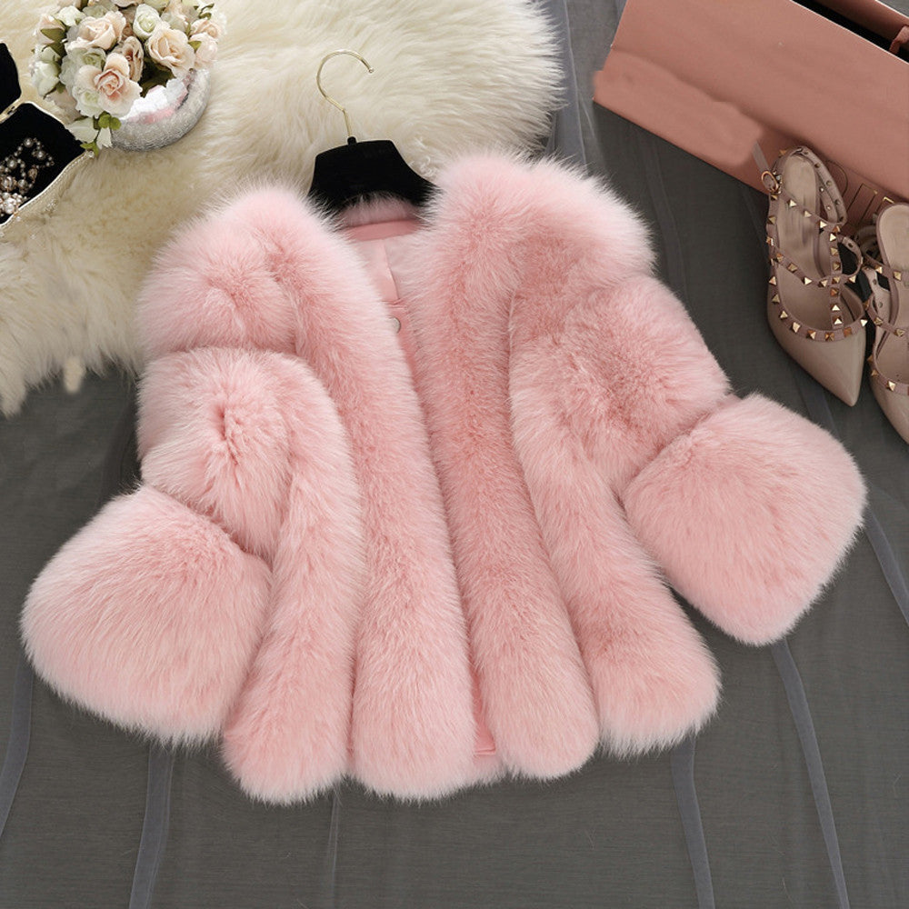 Chic Faux Fur Short Jacket for Women