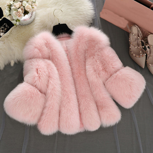 Chic Faux Fur Short Jacket for Women