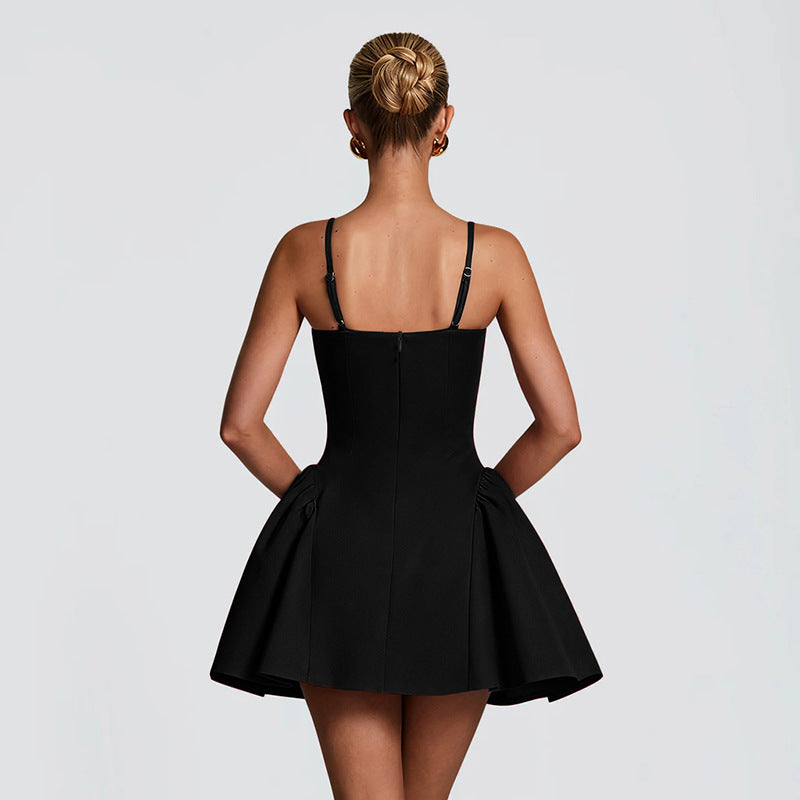 LUXURY AURA Suspender A-Line Sleeveless Dress