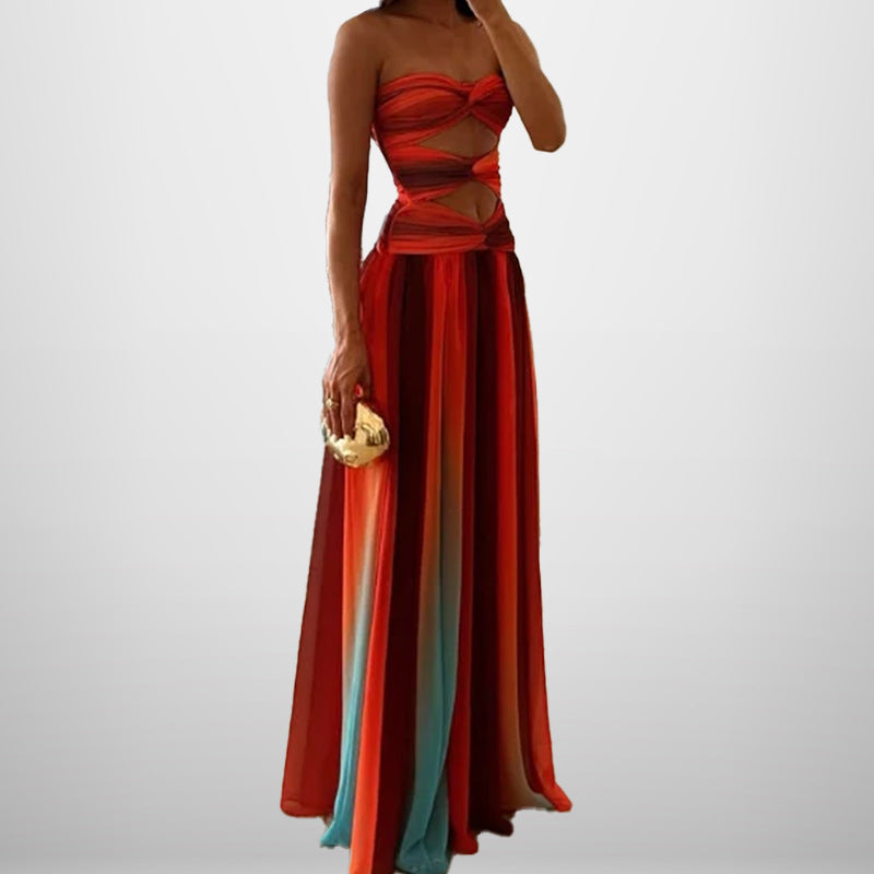 LUXURY AURA Womens Gradient Summer Dress
