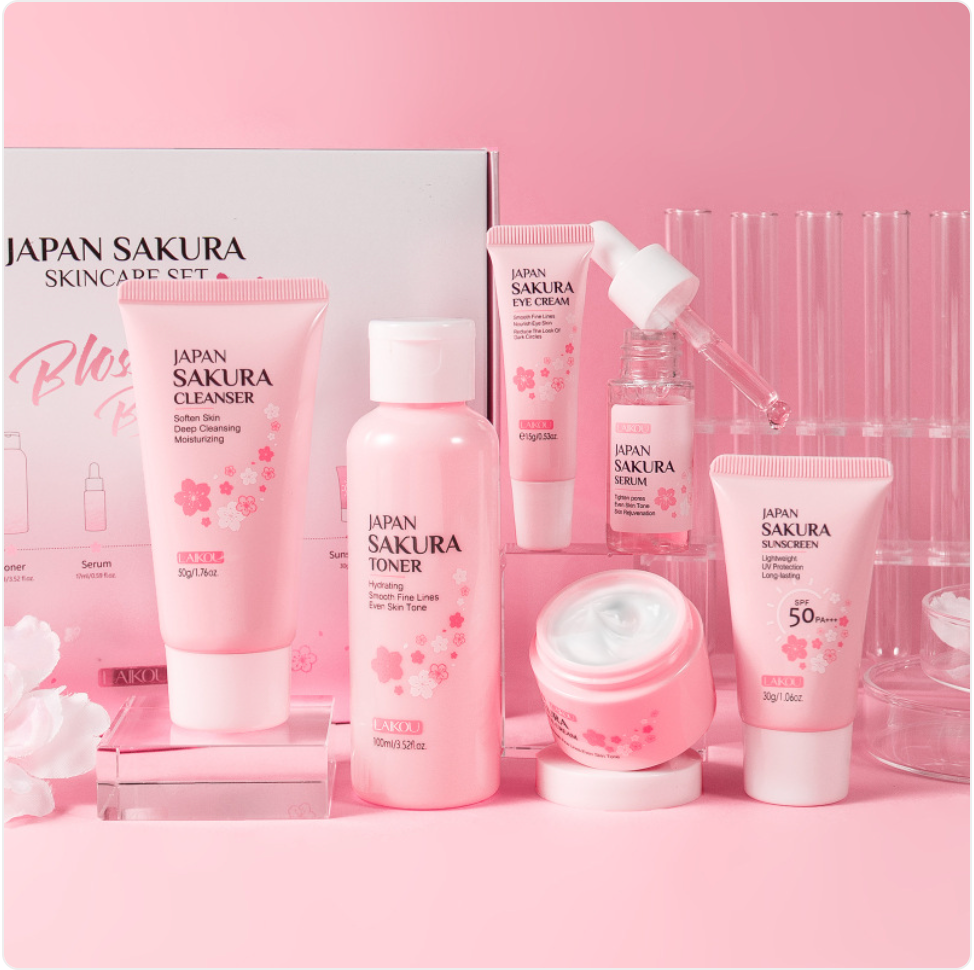 Cherry Blossom Skin Care 6-Piece Set