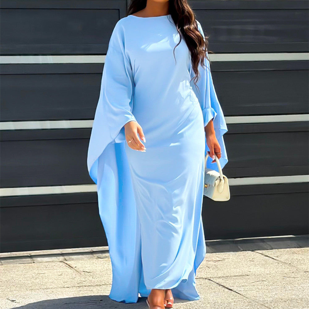 Casual Solid Color Polyester Dress for Women