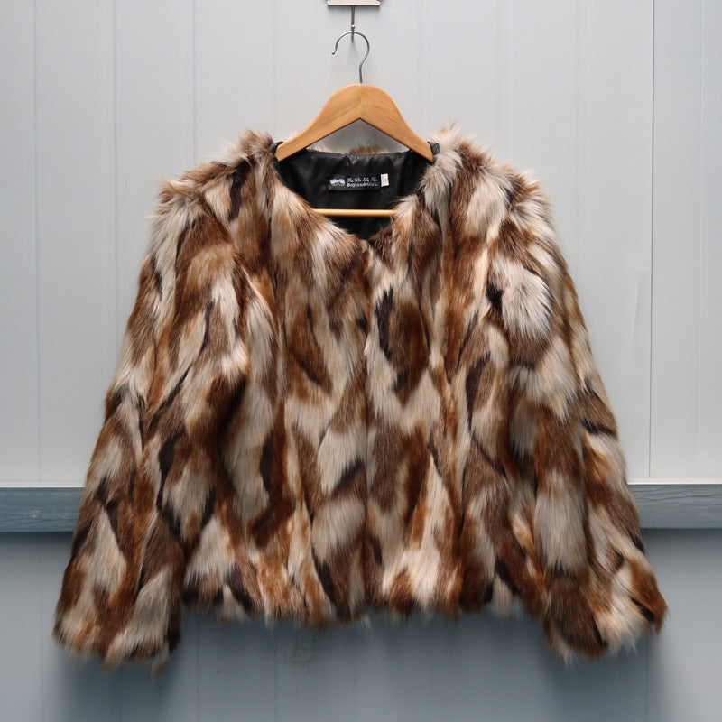 Chic Faux Fox Short Jacket