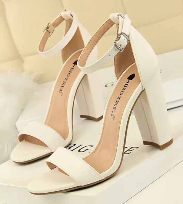 Chic Strappy High Heels - Purple Pink